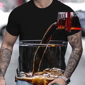 नि: शुल्क शिपिंग पुरुषों की शर्ट टी शर्ट टी ग्राफिक 3D बियर दौर गर्दन डार्क ग्रे प्लस आकार सप्ताहांत बाहर जा रहा है लघु आस्तीन