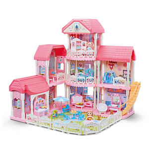 Gran Oferta: <span class=keywords><strong>Casa</strong></span> <span class=keywords><strong>de</strong></span> Muñecas Grande Rosa <span class=keywords><strong>de</strong></span> Plástico DIY <span class=keywords><strong>para</strong></span> <span class=keywords><strong>Niñas</strong></span>, con Accesorios <span class=keywords><strong>de</strong></span> Castillo - Product Image 1
