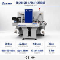 Machine de découpe automatique à rouleaux BOST SM-350pro 350 mm, commande PLC, servomoteur, écran tactile, 100-240 V AC, haute performance de découpe