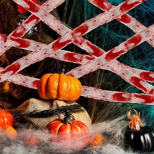 Halloween Decoration Blood Cloth <b>Strip</b> Warning and Isolation Zone Terror Scene Arrangement in 2026 - Product Image 2