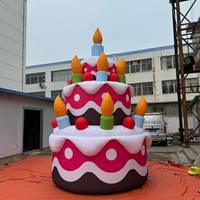 Gâteau d'anniversaire gonflable géant, idéal pour la décoration de fête d'anniversaire, événement commémoratif