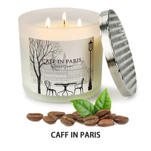 Bougie parfumée artisanale 100% cire <span class=keywords><strong>de</strong></span> soja biologique CAFFIN <span class=keywords><strong>PARIS</strong></span> 3 mèches Marque privée 14,6 oz Bougie <span class=keywords><strong>de</strong></span> <span class=keywords><strong>luxe</strong></span> parfumée pour la maison - Product Image 3