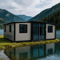 Maison conteneur extensible certifiée CE ISO, résistante aux ouragans, 2 chambres, maison modulaire pliable de luxe pour habitation