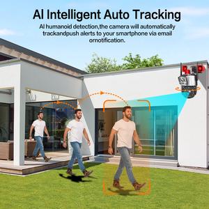 מצלמת אבטחה 10MP עם עדשה כפולה, 4G/WiFi, חיצונית, PTZ, IP, סירנה כפולה, ראיית לילה צבעונית, זיהוי תנועה מבוסס בינה מלאכותית, שליטה מרחוק באמצעות אפליקציה - Product Image 3