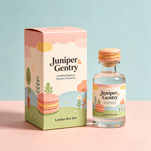 Boîte d'emballage en papier pour bouteille de gin <span class=keywords><strong>London</strong></span> Dry, avec logo personnalisé, pliable, à extrémités rabattables, dorée à chaud, de qualité supérieure, directement de l'usine - Product Image 3