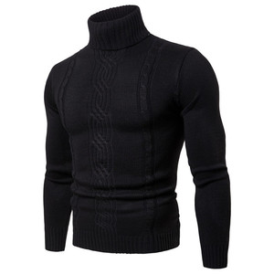 Pull à <span class=keywords><strong>col</strong></span> <span class=keywords><strong>roulé</strong></span> pour hommes de nouveau style pull pull jacquard - Product Image 2