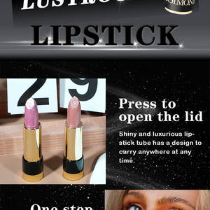 <span class=keywords><strong>Rouge</strong></span> à lèvres gel mat nacré avec des reflets dorés hydratants, facile à appliquer, populaire en Europe et en Amérique - Product Image 4