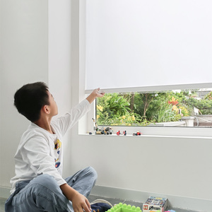 ZSHINE Persianas enrollables inalámbricas sin perforación Persianas enrollables de sombreado de cocina transparente Cortina de ventana de dormitorio transparente - Product Image 1