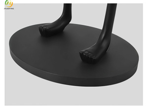 Lámpara <span class=keywords><strong>de</strong></span> Pie LED JYLIGHTING, Estilo Nórdico Creativo, Figura Humana Artística Negra <span class=keywords><strong>de</strong></span> Pie con Bola <span class=keywords><strong>de</strong></span> Nube - Product Image 3