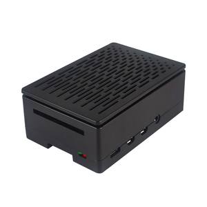 Kotak pelindung plastik hitam Raspberry <span class=keywords><strong>Pi</strong></span>, casing ABS mendukung layar 3.5 inci LCD dan kipas untuk RPI 4 - Product Image 5