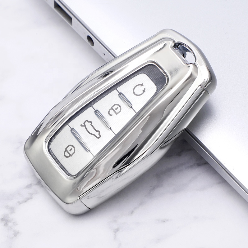 TPU Car Key Case Full Cover For Geely Coolray 2019-2020 Atlas Boyue NL3 Emgrand X7 EX7 SUV GT GC9 Borui Accessories Key Holder
