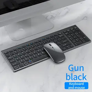 Directo de fábrica Slim 104 teclas ergonómico impermeable Bluetooth 5,0 recargable 2.4GZ teclado inalámbrico y ratón Combo Set Laptop