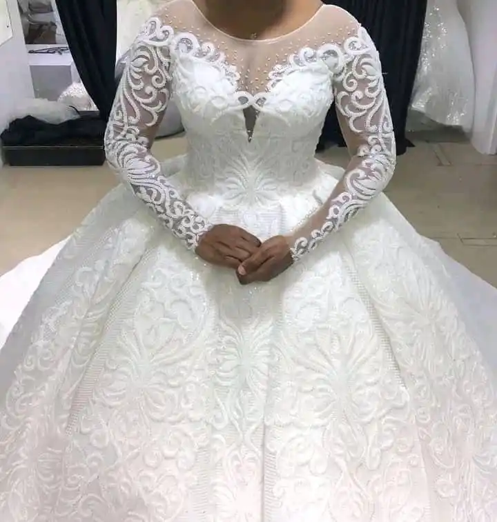 Lace dress with sleeves Wedding