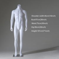 Mannequin masculin haut de gamme en fibre de verre, corps entier, blanc/couleur personnalisée, design invisible pour la photographie et l'affichage de vêtements