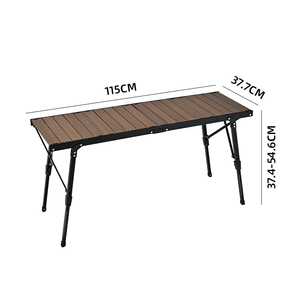 Lightweight Aluminum <strong>Table</strong> with Height Adjustment Compact <strong>Foldable</strong> Design for <strong>Small</strong> Space Easy Carry - Product Image 5