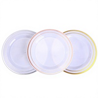 Heteng PS Wegwerp Gouden-geëmailleerde Ronde Dinerborden & Meloenzaad-Fruit Schalen 19/26cm Herkomst Fujian Provincie - Groothandel