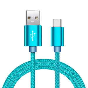 Duurzaam 3ft 6ft 10ft Nylon Gevlochten Snel Opladen Type C Kabel Usb C Data Kabel Voor Huawei