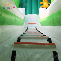 WINSUN Panda Toboggan gonflable de parc d'attractions, aire de jeux gonflable pour enfants, petit toboggan gonflable