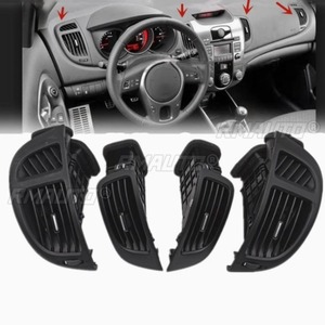 Pour Kia Forte : Grilles d'aération centrales du tableau de bord, pièces de modification des aérateurs gauche et droit - Product Image 3