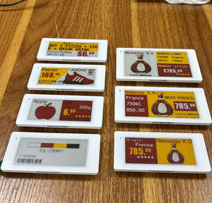 Étiquettes de prix numériques ESL 2,4 GHz 2,9 pouces, papier électronique E-Ink, pour supermarchés de vins et systèmes EAS. - Product Image 1