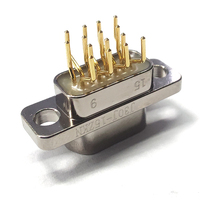 Connecteur électrique miniature rectangulaire scellé de la série J30J à 15 broches J30J-15ZKN avec contact en laiton et boîtier en aluminium