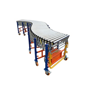 Express Logistieke Flexibele Rollenbaan Lijn Power Roller Transportband Draaien Flexibele Vrachtwagen Magazijn Lossen Transportband - Product Image 2