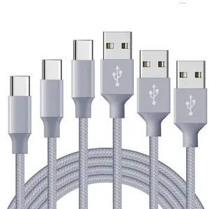 Kabel Usb Tipe C, kabel Usb tipe-c, kabel nilon kepang cepat, kabel Tipe c