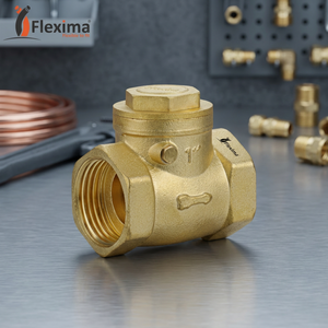 Clapet anti-retour en laiton Flexima 1, pour alimentation en eau manuelle, usage général, haute température, garantie 3 ans, 1 1/4 pouces, à ressort en caoutchouc - Product Image 4