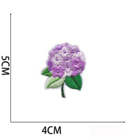 Vente en gros de fleurs brodées de haute qualité patchs tissés à la machine pour vêtements fleurs brodées