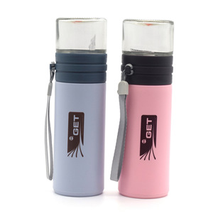 Get Glass Water <b>Bottle</b> With Tea <b>Infuser</b> 500Ml Portable Insulated For Outdoor Use - Product Image 1