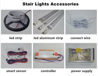 Luz de Escalera Inteligente de Aluminio, Luz de Escalera LED Automática con Sensor de Movimiento PIR, Luz de Escalera LED Automática con Sensor de Movimiento para el Hogar Inteligente