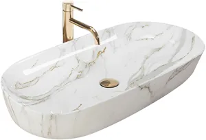 Wholesale Countertop Wash Hand Basins Hotel Bathroom Sink Ceramic Marble Above Counter Basin