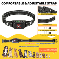 Sicheres Schock-Hundehalsband Elektrisches Hundetrainingshalsband mit Ton/Vibration/Schock-Funktionen Wiederaufladbares Nylon Anti-Bell-Gerät
