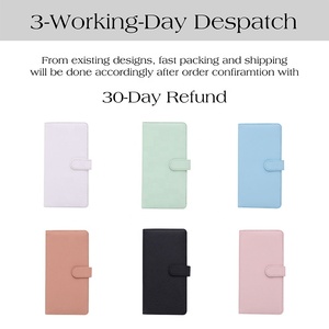 Saffiano-carpeta fina sin anillo A6, organizador de ahorro de espacio de 6 colores, para semanas/semanas - Product Image 3