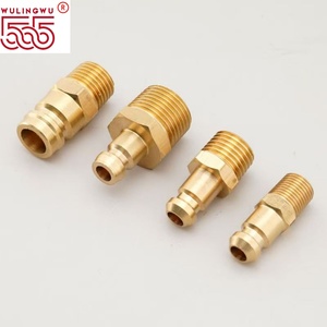 Conector Neumático Industrial de Acoplamiento Rápido - Rosca Macho G de 1/4\", 3/8\", 1/2\", Conector de Manguera de Alta Presión Liso Tipo Americano para Línea de Aire - Product Image 2