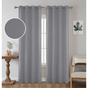 Tende in poliestere grigio scuro 140x228cm con 8 occhielli 46 set Per scatola all'ingrosso mantovane & tende - Product Image 1