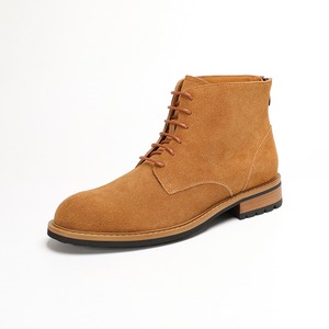 Nouveau Style britannique <span class=keywords><strong>luxe</strong></span> marron bottes en cuir véritable <span class=keywords><strong>daim</strong></span> supérieur anti-dérapant semelle en caoutchouc hommes automne bottes - Product Image 6