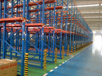 Système de rayonnage à palettes à encaissement pour la logistique industrielle, stockage, étagères métalliques haute densité avec protection contre la corrosion