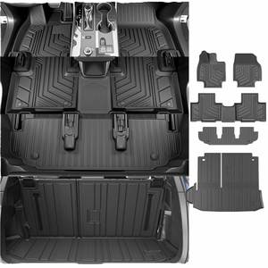 Tapis de coffre arrière et tapis de sol pour dossier de siège MingQian, épaisseur 5 mm, facile à nettoyer, pour modèles américains 7 places 2020-2025, en TPE durable et complet - Product Image 1