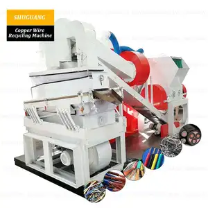 Top ranking electrostatic separator copper wire chopping machine copper wire grinder machine cable wire recycling machine