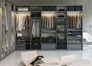 Armoire sur pied en bois de style minimaliste moderne, design segmenté personnalisé - Product Image 5