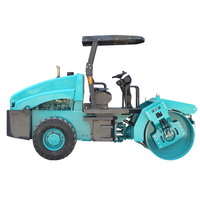 Rouleau compresseur à asphalte de haute qualité, 5 tonnes, à monter, petit, robuste, à tambour unique, moteur haute efficacité, garantie 1 an