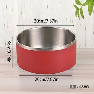 Tazón para Perros de Acero Inoxidable de 64 oz, de Doble Uso Interior y Exterior, con Recubrimiento Antiarañazos, para Perros Grandes - Product Image 4