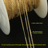 Chaîne en or 14 carats personnalisée avec barre à maillons créative, chaîne de clavicule créative de 1,3 mm, collier en chaîne O pour femmes et filles
