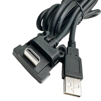Cable Conector USB a HDMI Negro de 2 Metros para Máquina POS Ingenico