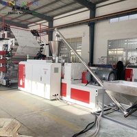 Ligne de production entièrement automatisée de feuilles de marbre artificiel en PVC, machine de fabrication de feuilles de marbre plastique à haute efficacité