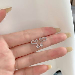 Dylam Luxury Bridal Daily 925 <b>Sterling</b> <b>Silver</b> Rhodium 18K Gold Plated Infinite Elements 5A Cubic Zirconia <b>Dangle</b> Stud <b>Earrings</b> - Product Image 3
