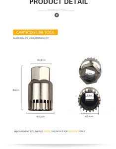 Herramientas profesionales de reparación de bicicletas, caja de herramientas multifuncional para desmontaje y montaje de <span class=keywords><strong>eje</strong></span> Central de volante de inercia - Product Image 4