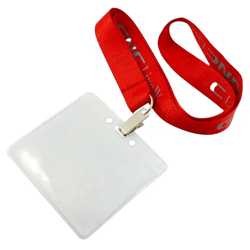 Trasparente IN PVC morbido supporto di carta verticale ID nome tag badge holder