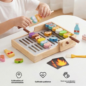 Set di Utensili da Cucina per Barbecue Intelligente in <span class=keywords><strong>Legno</strong></span>, Griglia per Spiedini, Portatile, Decorazione per la Casa - Product Image 2